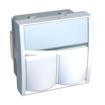 Розетка ACTASSI S-ONE 2хRJ45 cat.5e неэкранированная