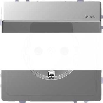 Розетка D-Life 16А с защитной крышкой и крышкой IP44 сталь нержавеющая SD