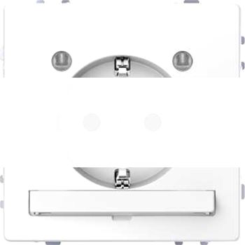 Розетка D-Life 16А с защитной крышкой и LED модулем белый лотос SD