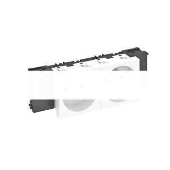 Розетка двойная 0° Modul45connect франц. стандарт, 250 В, 16A (красный)