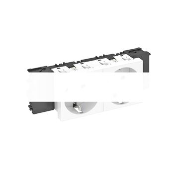 Розетка двойная 0° Modul45connect с з/к, 250 В, 16A (оранжевый)