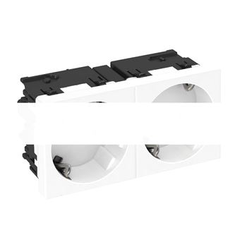 Розетка двойная 33° Modul45connect, 250 В, 16A (красный)