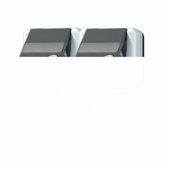 Розетка двойная горизонтальная SCHUKO 16A 250V с полем для надписи IP44