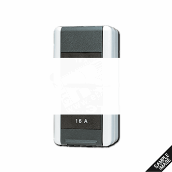 Розетка двойная горизонтальная SCHUKO 16A 250V с полем для надписи IP44