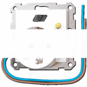 Розетка FI-SCHUKO 16A 250V белая