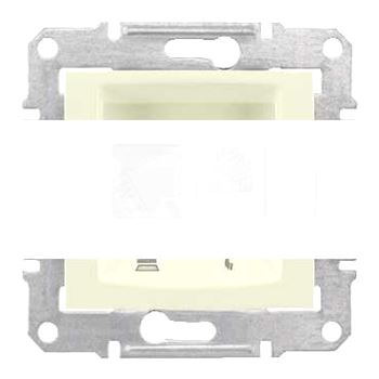 Розетка информационная RJ11+RJ45 категория 6 экранированная STP бежевая