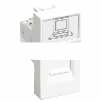 Розетка компьютерная RJ45 UTP категория 5e 1 модуль