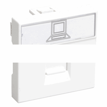 Розетка компьютерная RJ45 UTP категория 5e 2 модуля