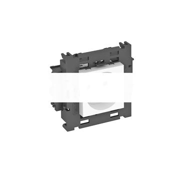 Розетка одинарная 0° Modul45connect франц. стандарт, 250 В, 16A (оранжевый)