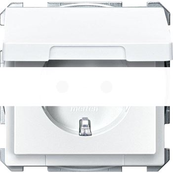 Розетка с заземлением Schuko 2P+E 16а 250В с крышкой