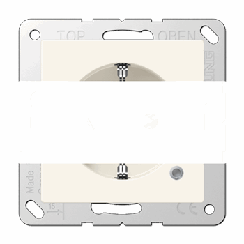 Розетка штепсельная SCHUKO 16A 250V с индикацией напряжения слоновая кость