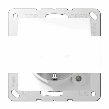 Розетка штепсельная SCHUKO 16A 250V с крышкой и индикацией напряжения белая