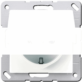 Розетка штепсельная SCHUKO 16A 250V с откидной крышкой белая