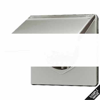 Розетка штепсельная SCHUKO 16A 250V с откидной крышкой и полем для надписи металл цвета золота