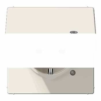 Розетка штепсельная SCHUKO 16A 250V с откидной крышкой на возвратной пружине и индикацией напряжения слоновая кость