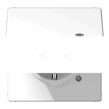 Розетка штепсельная SCHUKO 16A 250V с откидной крышкой на возвратной пружине и индикацией напряжения белая