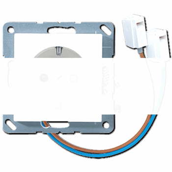 Розетка штепсельная SCHUKO 16A 250V с подцветкой белая