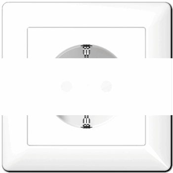 Розетка штепсельная SCHUKO 16A 250V с защитой от детей белая