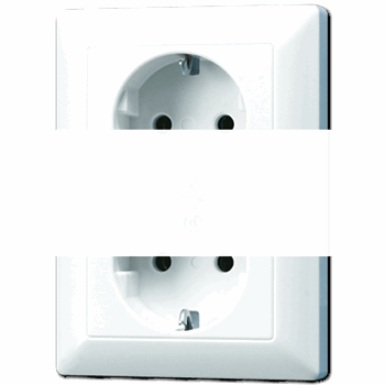Розетка штепсельная SCHUKO 16A 250V сдвоенная белая
