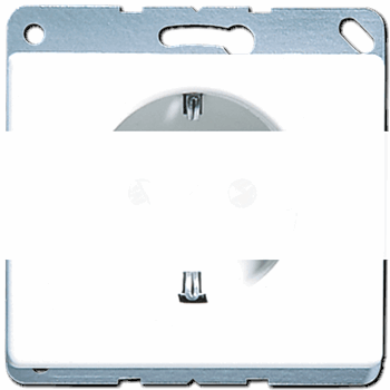 Розетка штепсельная SCHUKO с защитой от детей 16A 250V белая