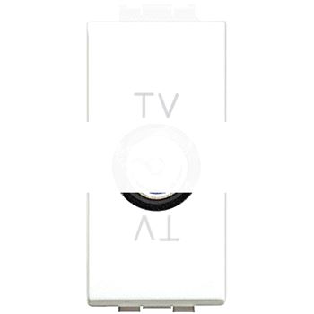 Розетка TV экранированная оконечная 1модуль папа с возможностью обратной связи