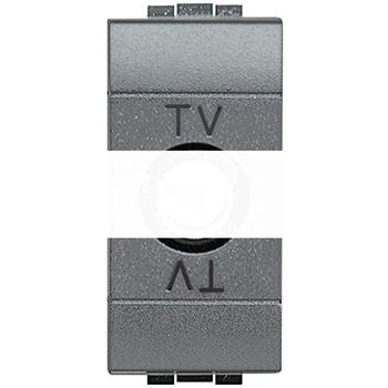 Розетка TV экранированная проходная 1 модуль папа