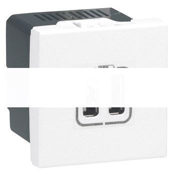 Розетка USB для зарядки двойная белый