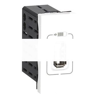 Розетка USB для зарядки одинарная белый
