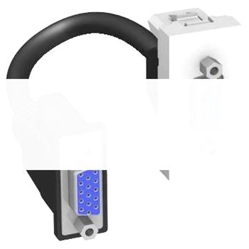 Розетка видео HD15 VGA 45х22 белая