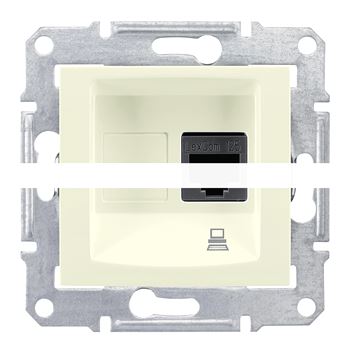 Sedna Розетка компьютерная RJ45 категория 5е в рамку бежевая