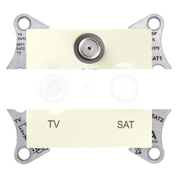 Sedna Розетка RTV/SAT/SAT проходная 8dB в рамку бежевый