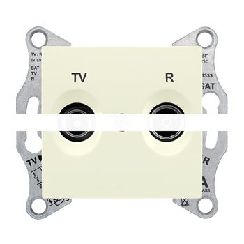 Sedna Розетка TV/R оконечная 1dB в рамку бежевый