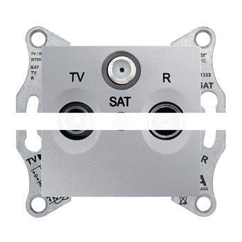 Sedna Розетка TV/R/SAT проходная 4dB в рамку алюминий