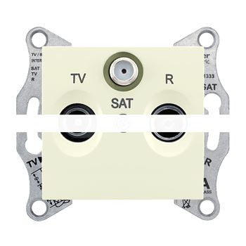 Sedna Розетка TV/R/SAT проходная 8dB в рамку бежевый