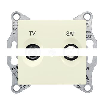 Sedna Розетка TV/SAT проходная 4dB в рамку бежевый