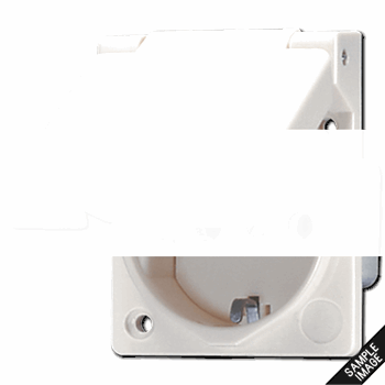 Штепсельная розетка SCHUKO 16A 250V~ с крышкой  оранжевая