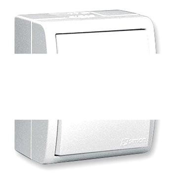 Simon15 Aqua Выключатель одноклавишный с подсветкой IP54 10А 250В винтовой зажим S15A белый