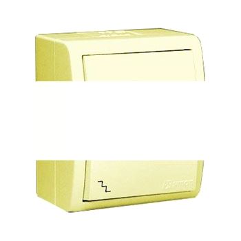Simon15 Aqua Выключатель проходной (переключатель) IP54 10А 250В винтовой зажим S15A слоновая кость