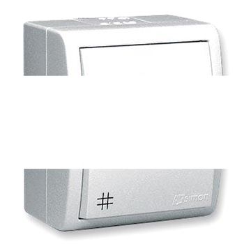 Simon15 Aqua Выключатель проходной с 3-х мест (перекрёстный) с подсвет. IP54 10А 250В винт.заж. S15A белый