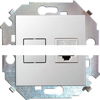 Simon15 Розетка компьютерная RJ45 категория 5е белый