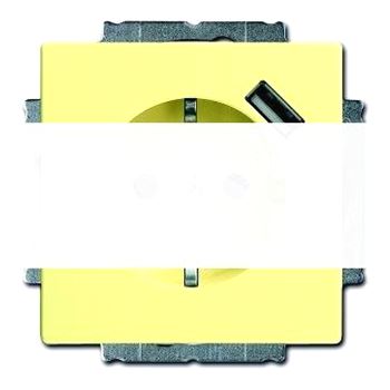 SOLO Розетка USB со шторками желтый (сахара) безвинтовые клеммы