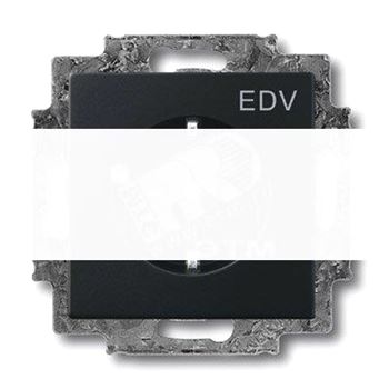 SOLO/FUTURE Розетка SCHUKO 16А 250В с маркировкой EDV черный бархат