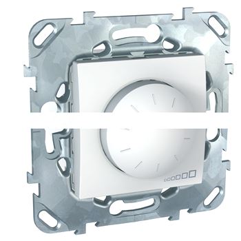 UNICA Диммер поворотный 400W в рамку белый