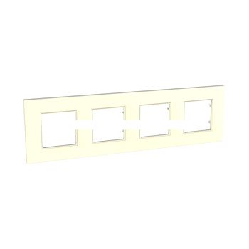 UNICA QUADRO Рамка 4 поста бежевая