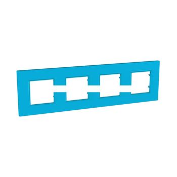 Unica Quadro Рамка 4 поста голубика
