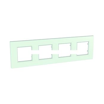 UNICA QUADRO Рамка 4 поста матовое стекло