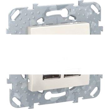 UNICA Розетка двойная USB 1А, бежевый