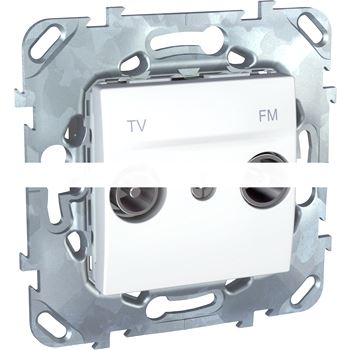UNICA Розетка телевизионная TV/FM в рамку белая