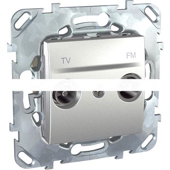 UNICAtop Розетка телевизионная TV/FM оконечная в рамку алюминий