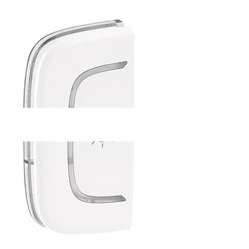 Valena ALLURE MyHome Лицевая панель для механизмов BUS/SCS С символом Освещение 1 модуль Установка слева Белая